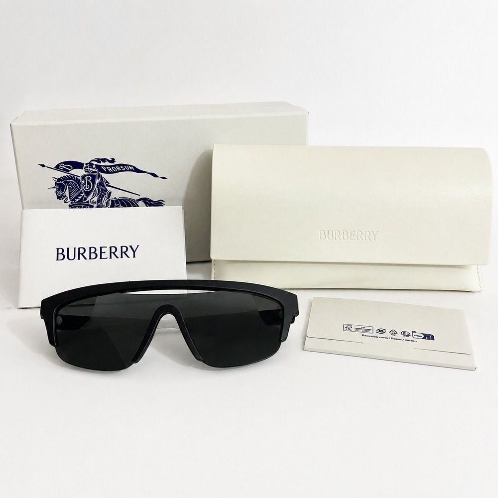 Burberry 0BE4460U Sunglasses Mens OS Matte Black/Dark Grey Italian Luxury NIB